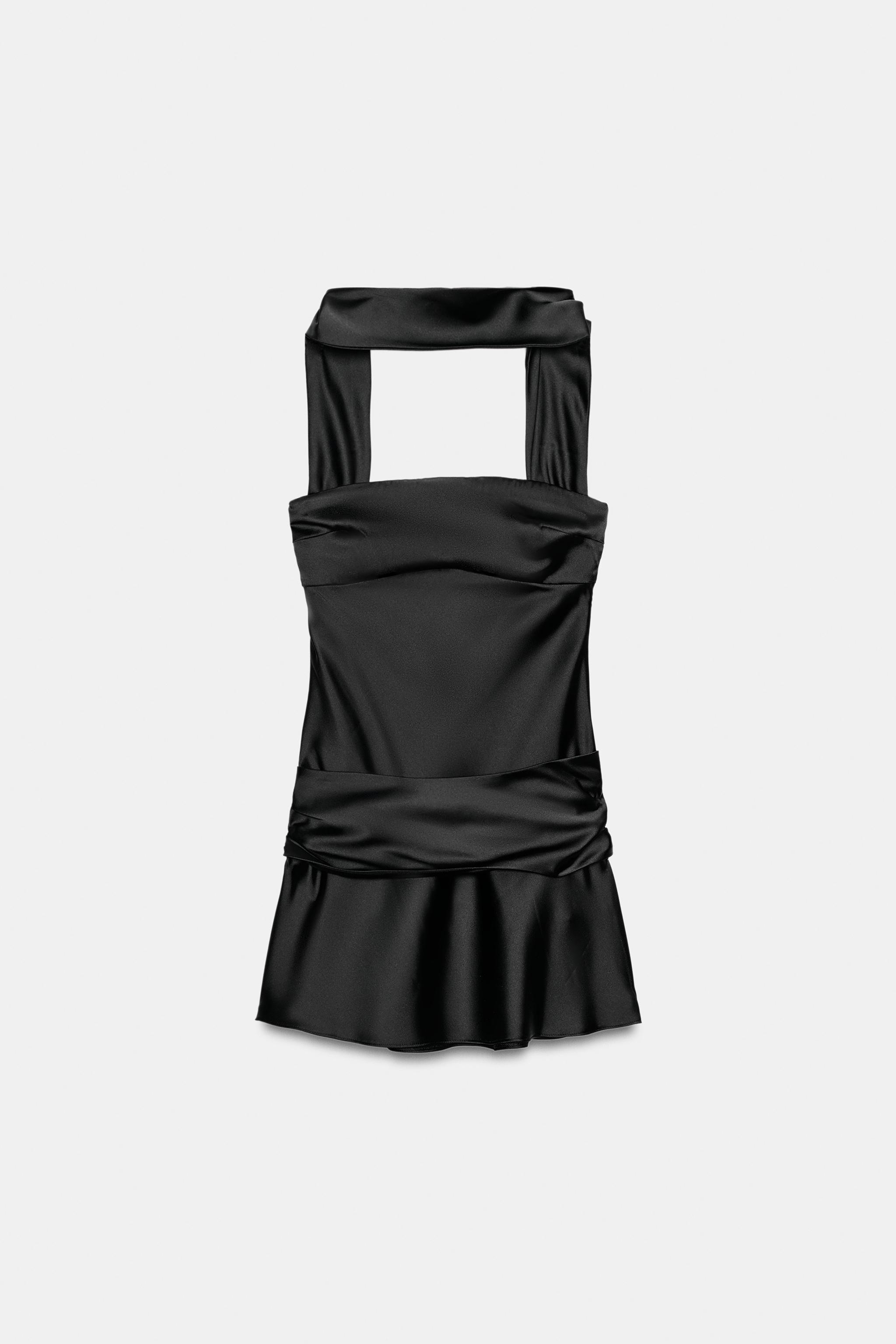ROBE SATINÉE FOULARD